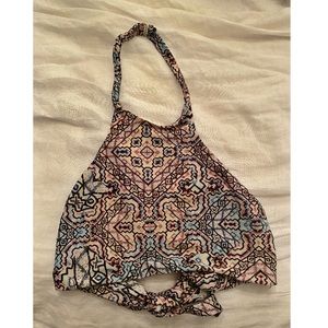 Beach Riot high neck, stain glass bikini top sz S